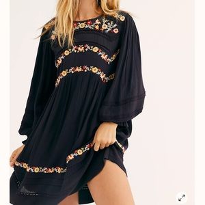 Free People Pasadena floral embroidered mini dress